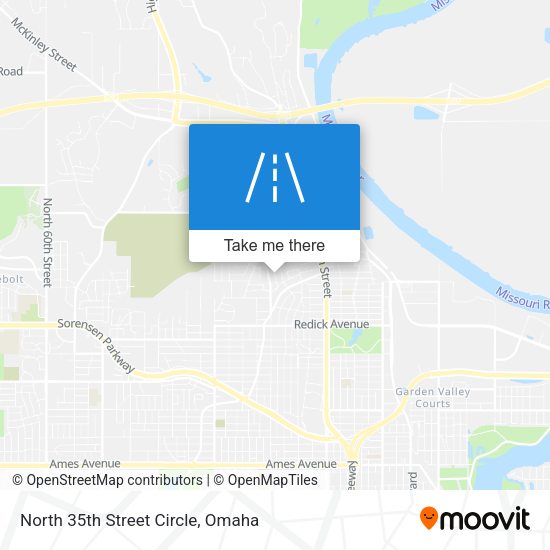 North 35th Street Circle map