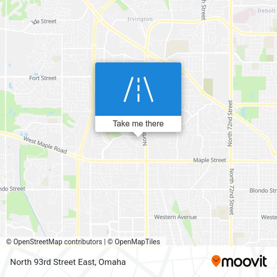 North 93rd Street East map