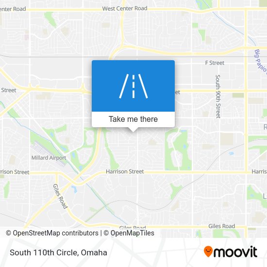 South 110th Circle map