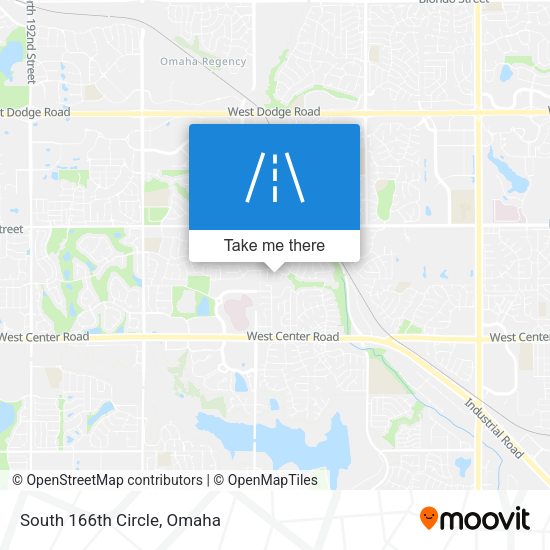 South 166th Circle map