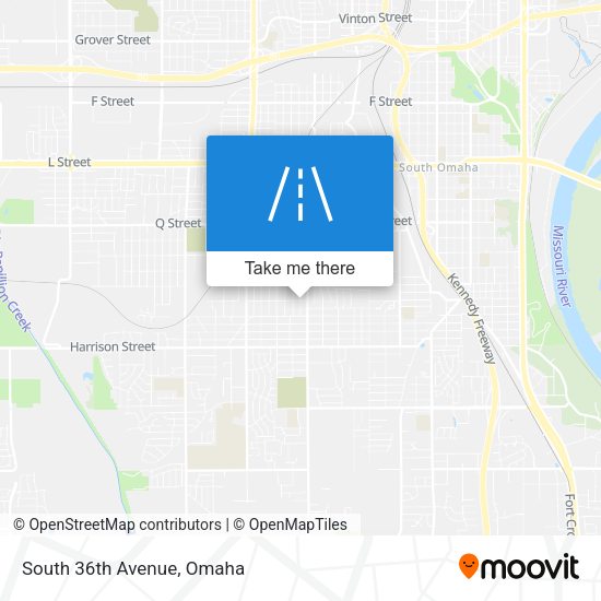 Mapa de South 36th Avenue