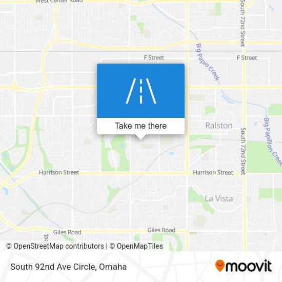 South 92nd Ave Circle map