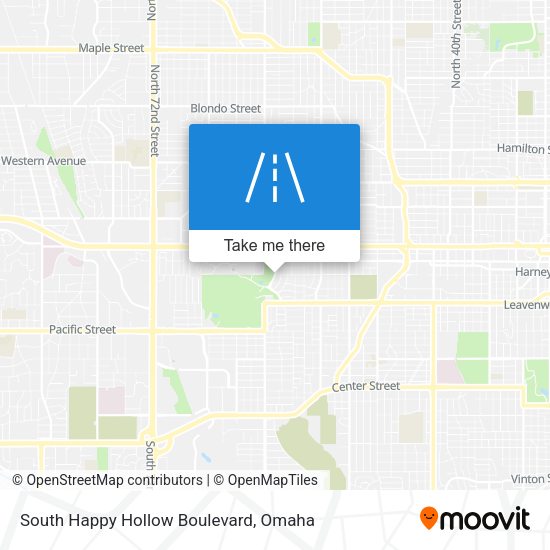 South Happy Hollow Boulevard map