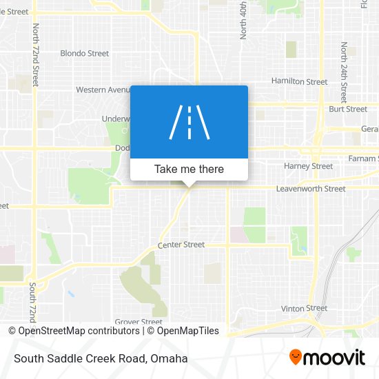 South Saddle Creek Road map