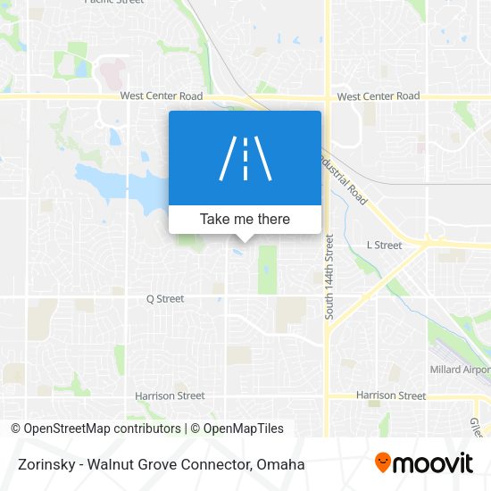 Zorinsky - Walnut Grove Connector map