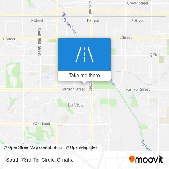 South 73rd Ter Circle map