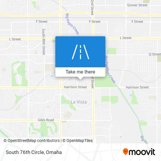 South 76th Circle map