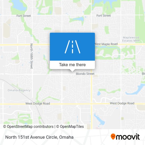 North 151st Avenue Circle map