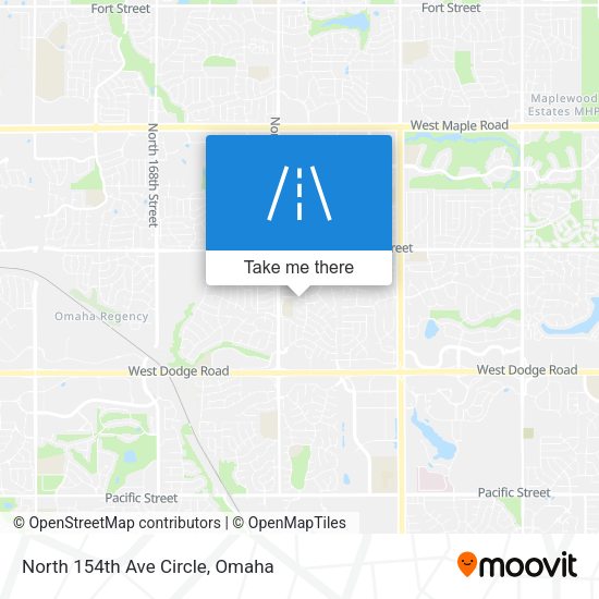 North 154th Ave Circle map