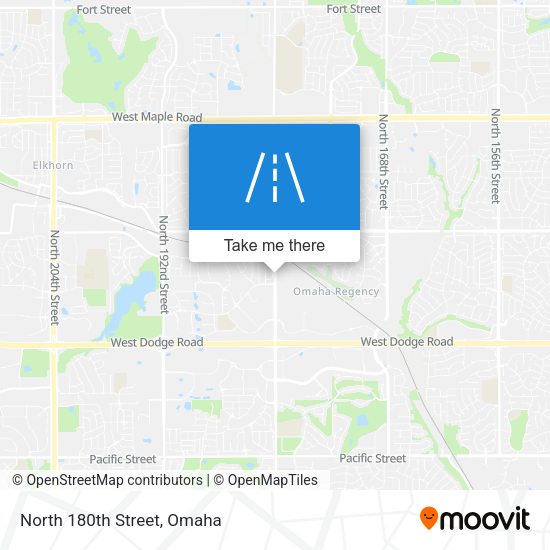 North 180th Street map