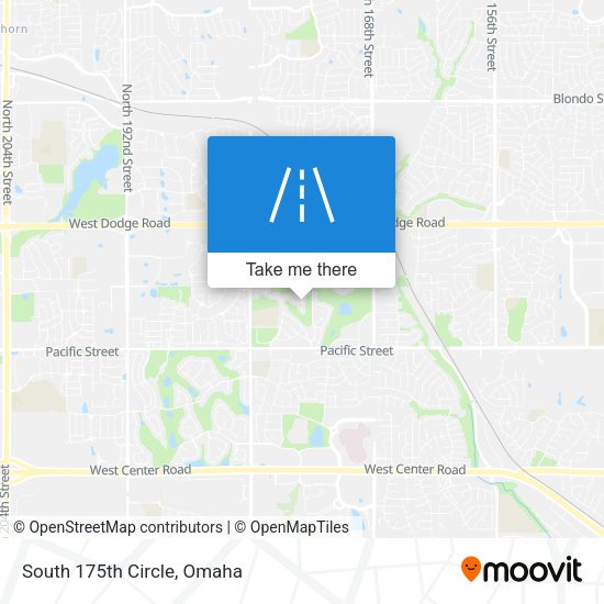 South 175th Circle map