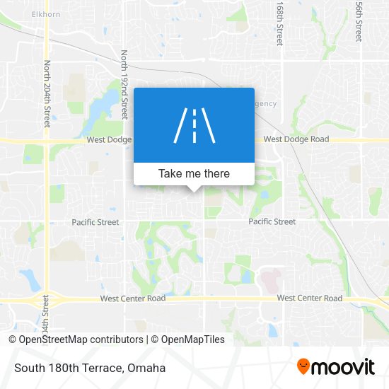 South 180th Terrace map
