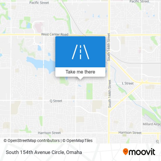 South 154th Avenue Circle map