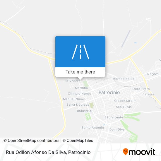 Rua Odilon Afonso Da Silva map