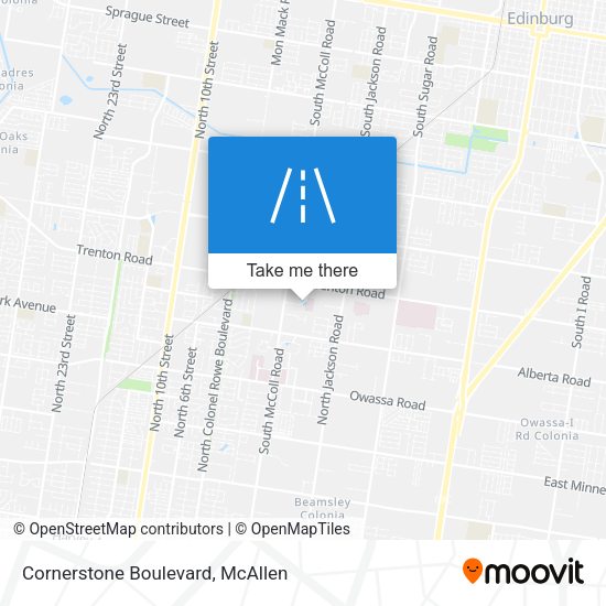 Mapa de Cornerstone Boulevard