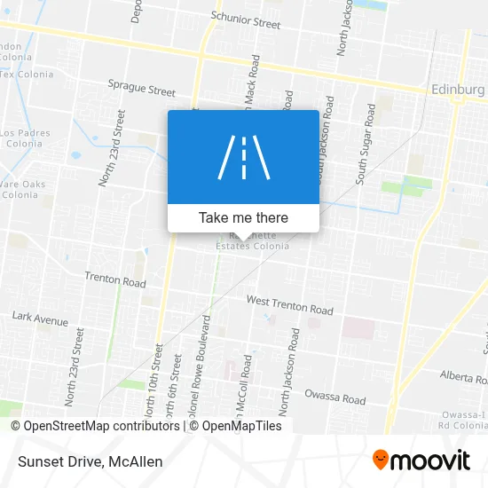 Sunset Drive map