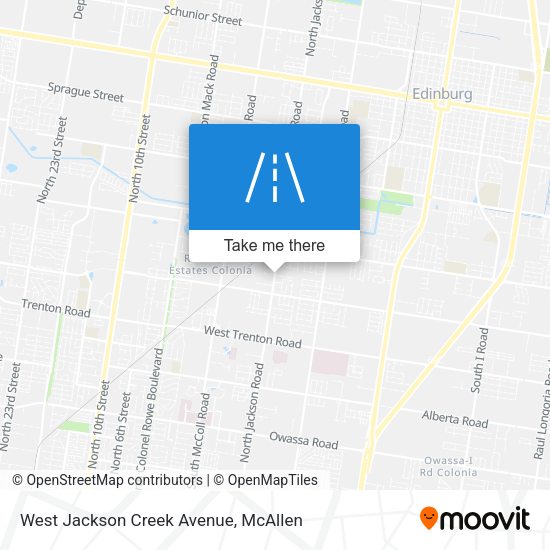 West Jackson Creek Avenue map