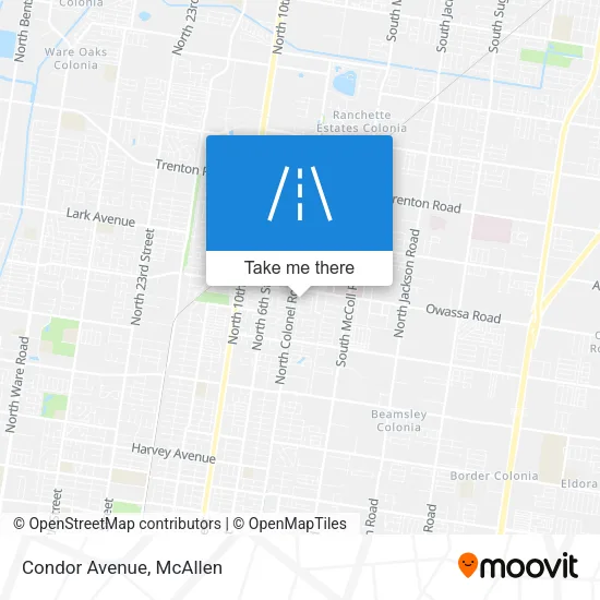 Condor Avenue map