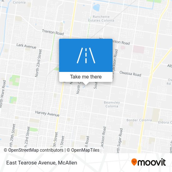 East Tearose Avenue map
