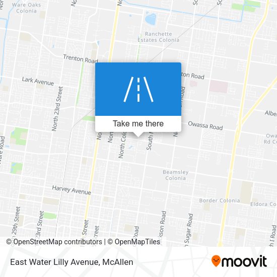 East Water Lilly Avenue map