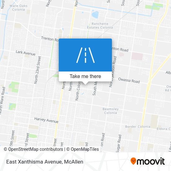 Mapa de East Xanthisma Avenue
