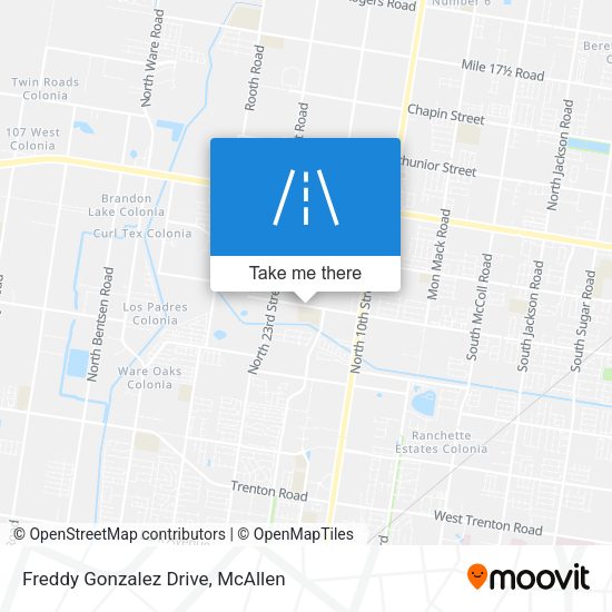 Freddy Gonzalez Drive map