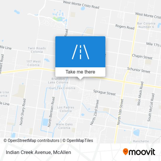 Mapa de Indian Creek Avenue
