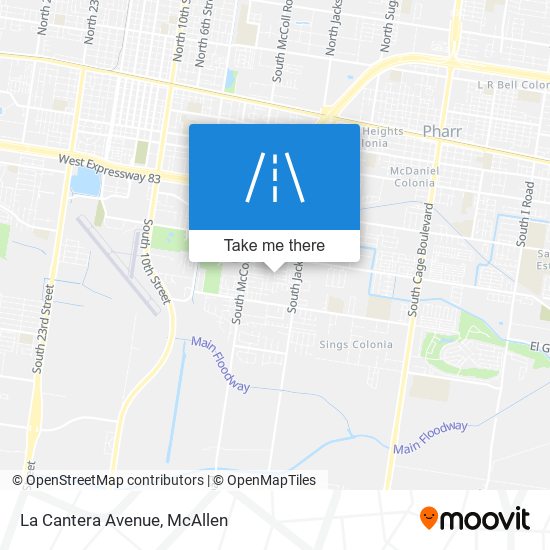 La Cantera Avenue map