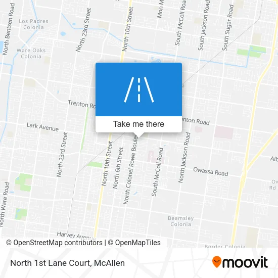 North 1st Lane Court map