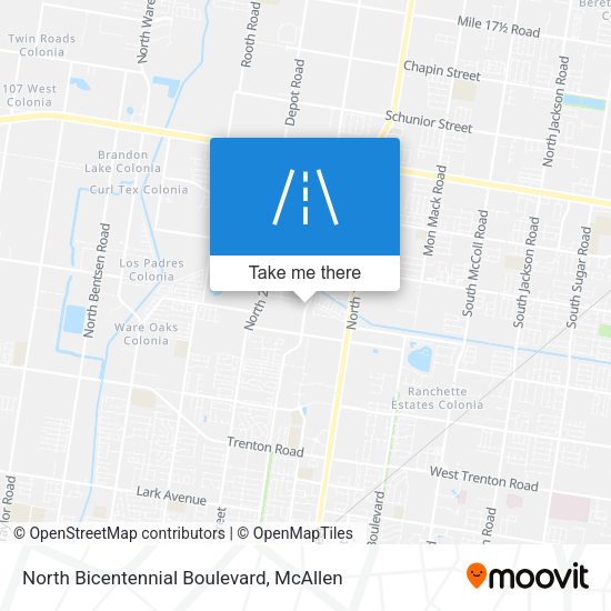 North Bicentennial Boulevard map