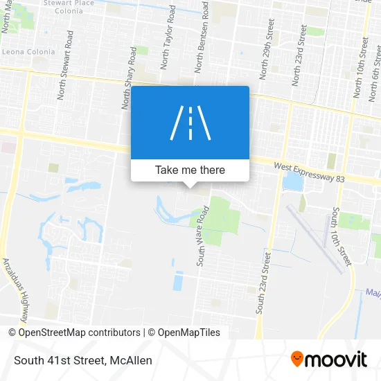 South 41st Street map