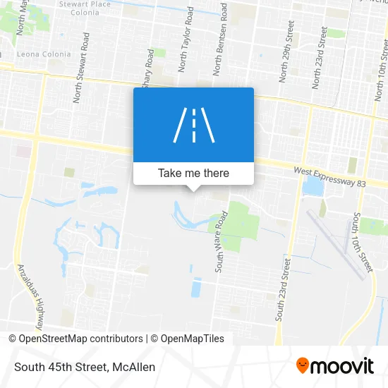 South 45th Street map