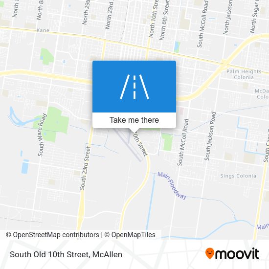 South Old 10th Street map