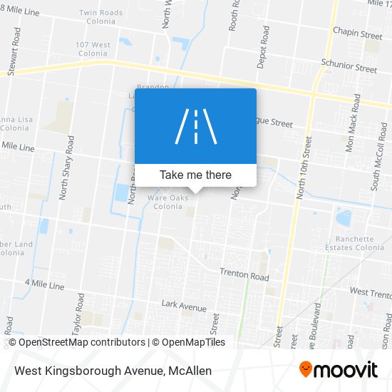 Mapa de West Kingsborough Avenue