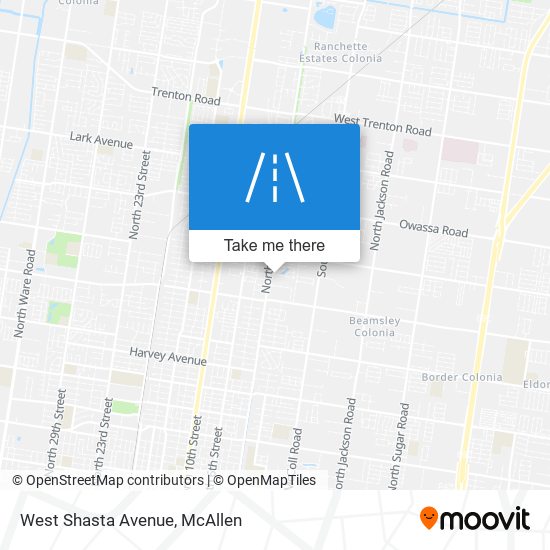 West Shasta Avenue map