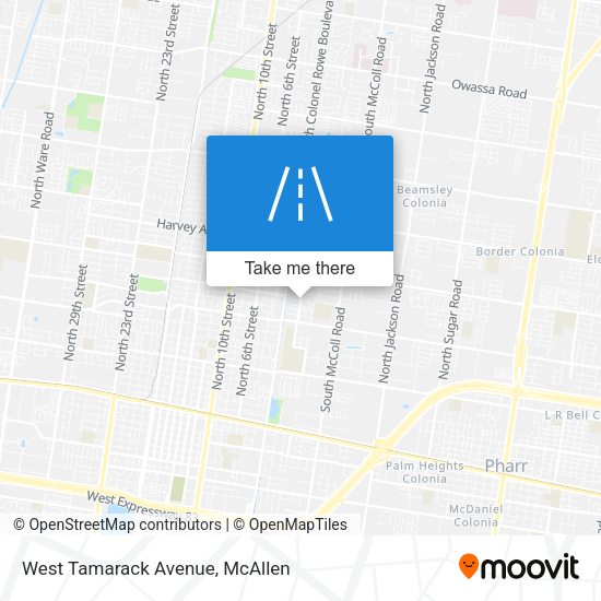 West Tamarack Avenue map