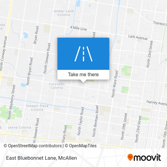 East Bluebonnet Lane map