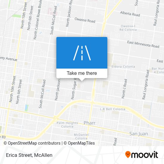 Mapa de Erica Street