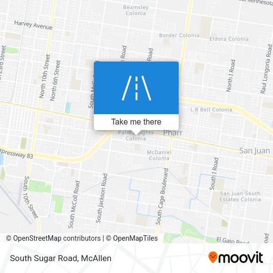 South Sugar Road map