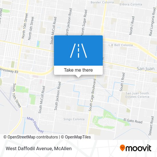 West Daffodil Avenue map