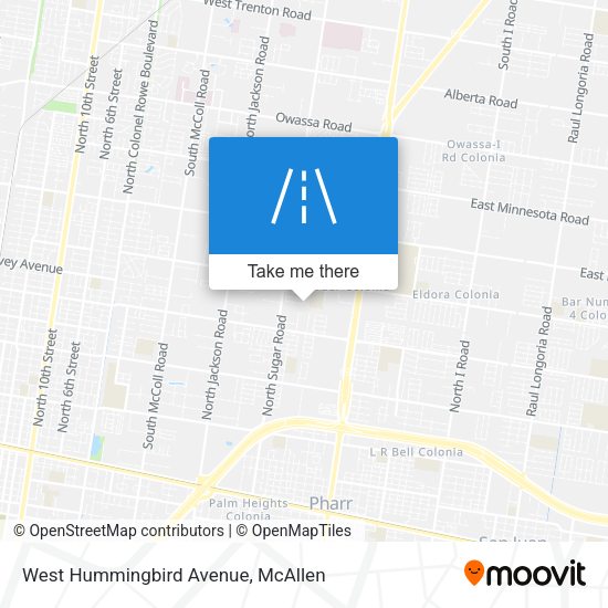 West Hummingbird Avenue map