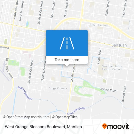West Orange Blossom Boulevard map