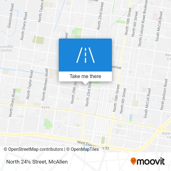 North 24½ Street map