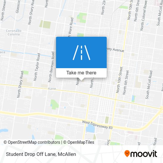 Student Drop Off Lane map