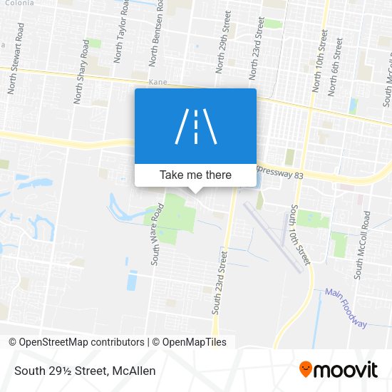 South 29½ Street map