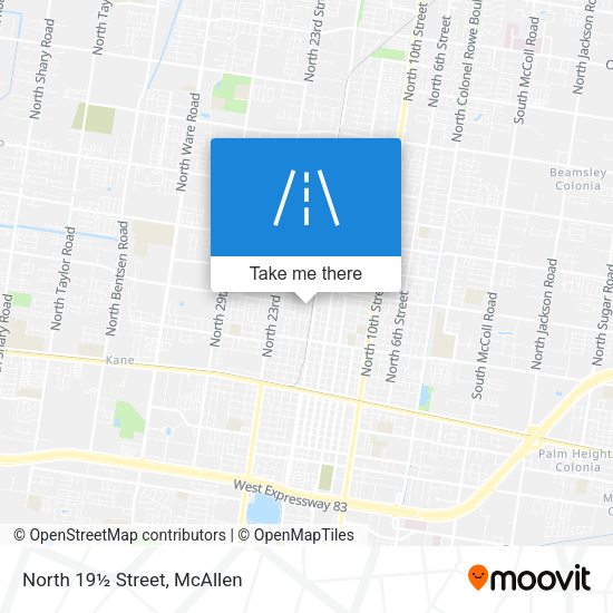 North 19½ Street map