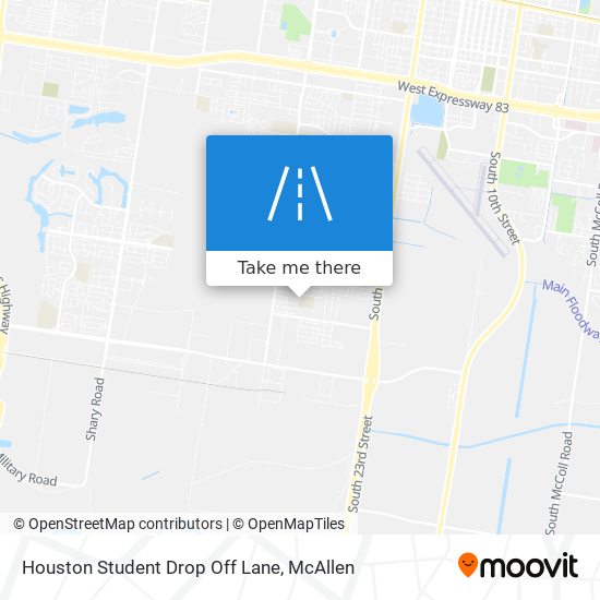 Houston Student Drop Off Lane map