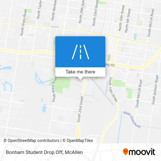 Bonham Student Drop Off map