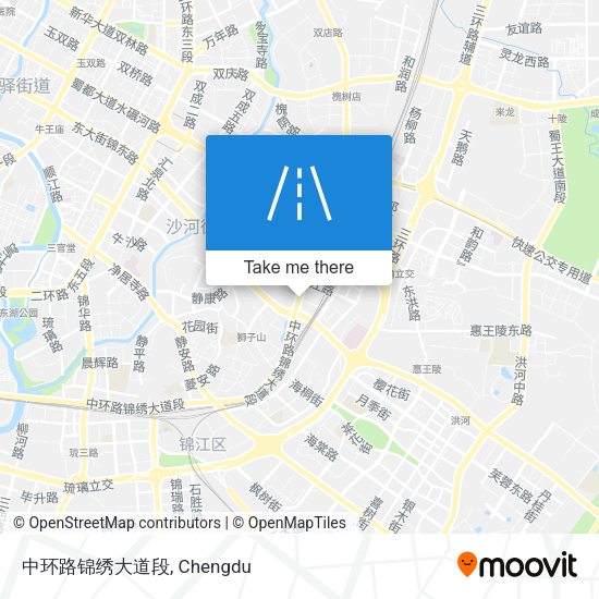 中环路锦绣大道段 map