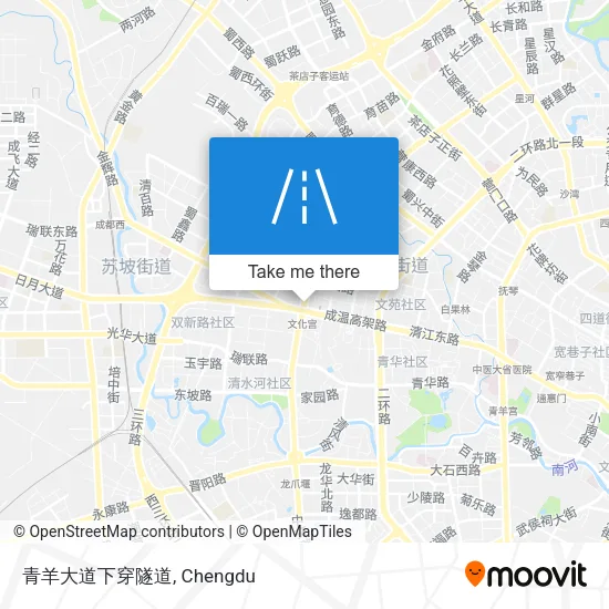 青羊大道下穿隧道 map